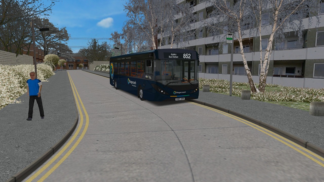 OMSI2 ADL E20D Alexander Enviro 200MMC on Bowdenham V5 service 852 to Apsley Bus Station