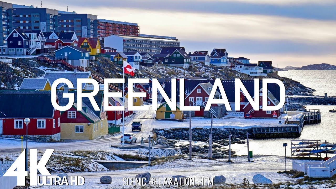 FLYING OVER GREENLAND (4K UHD) | Relaxing Music for Stress Relief & Beautiful Nature Videos #60