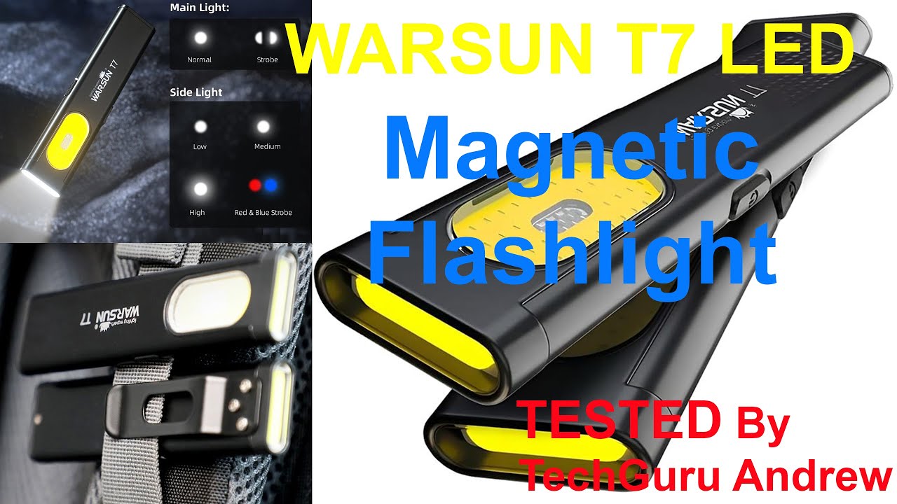 WARSUN T7 LED Rechargeable Magnetic Flashlight