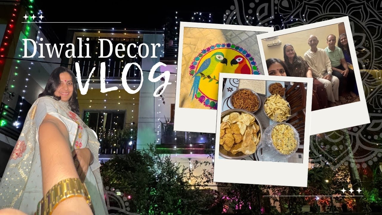 Made the Prettiest Rangoli This Diwali!😍 | Diwali Vlog
