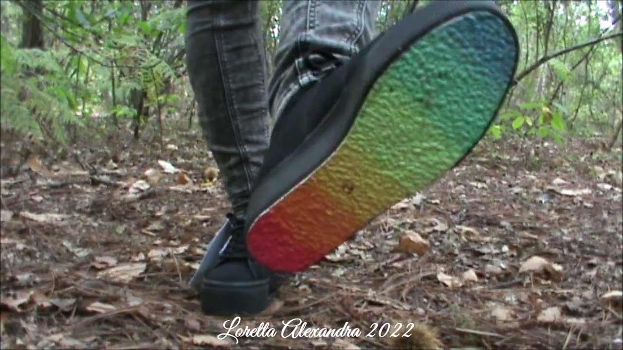 My new black platform Superga 2790 shaded lettering rainbow preview