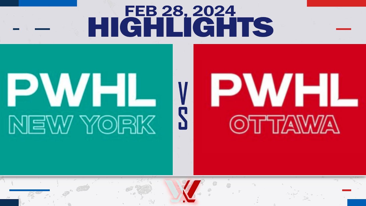 PWHL Highlights | New York vs. Ottawa - February 28, 2024