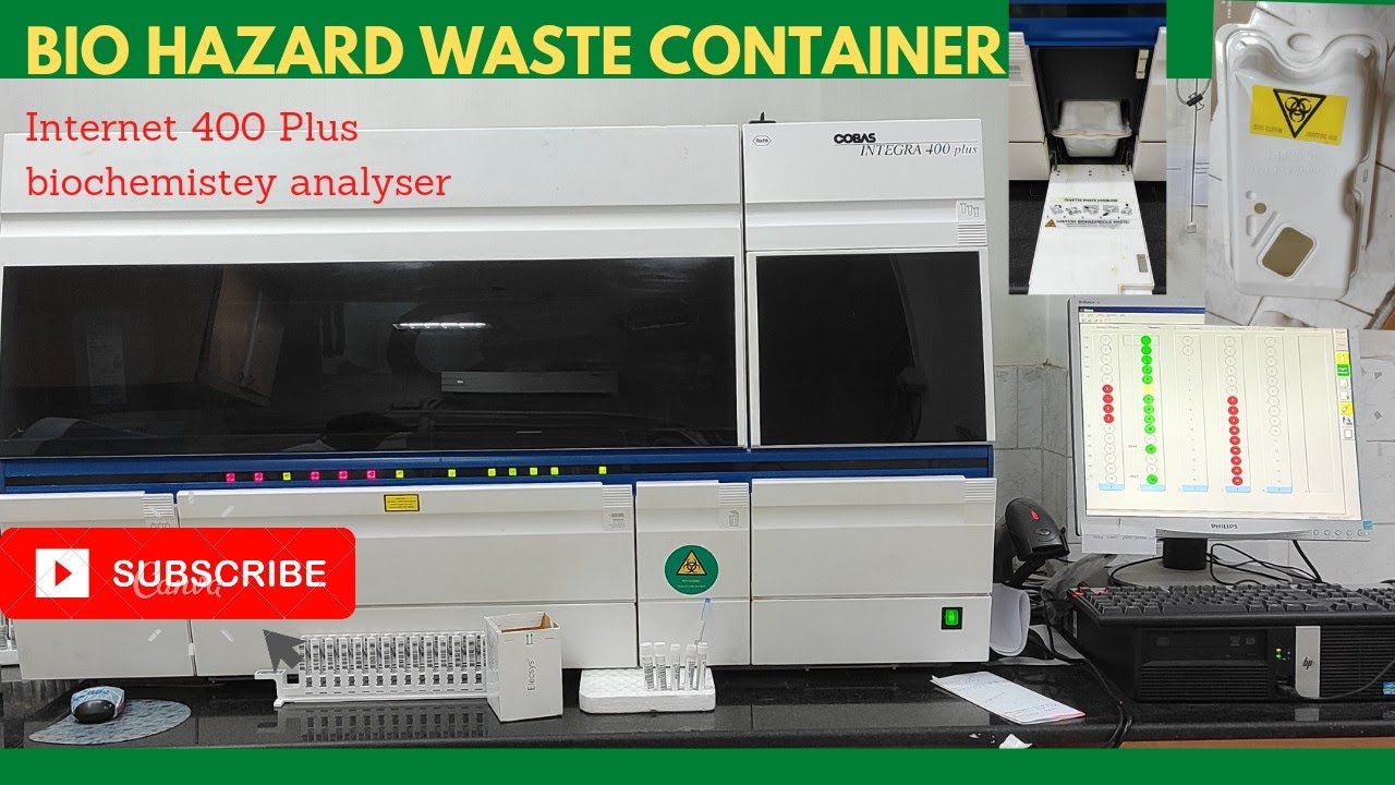 How to change Bio Hazard waste container in Integra 400 plus biochemistry analyser |
