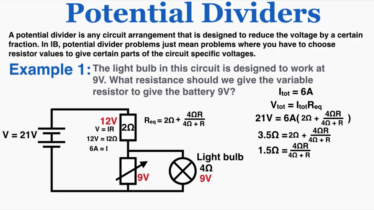 Potential Dividers - IB Physics