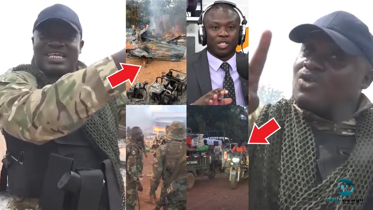 Ghana Soldiers Dɛstroy Hidden Galamsey Camp With 10,000 People In Subri Forest - Full Details