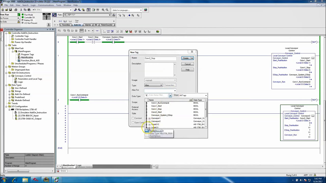 RSLogix 5000 Add On Instruction Use - AOI Use