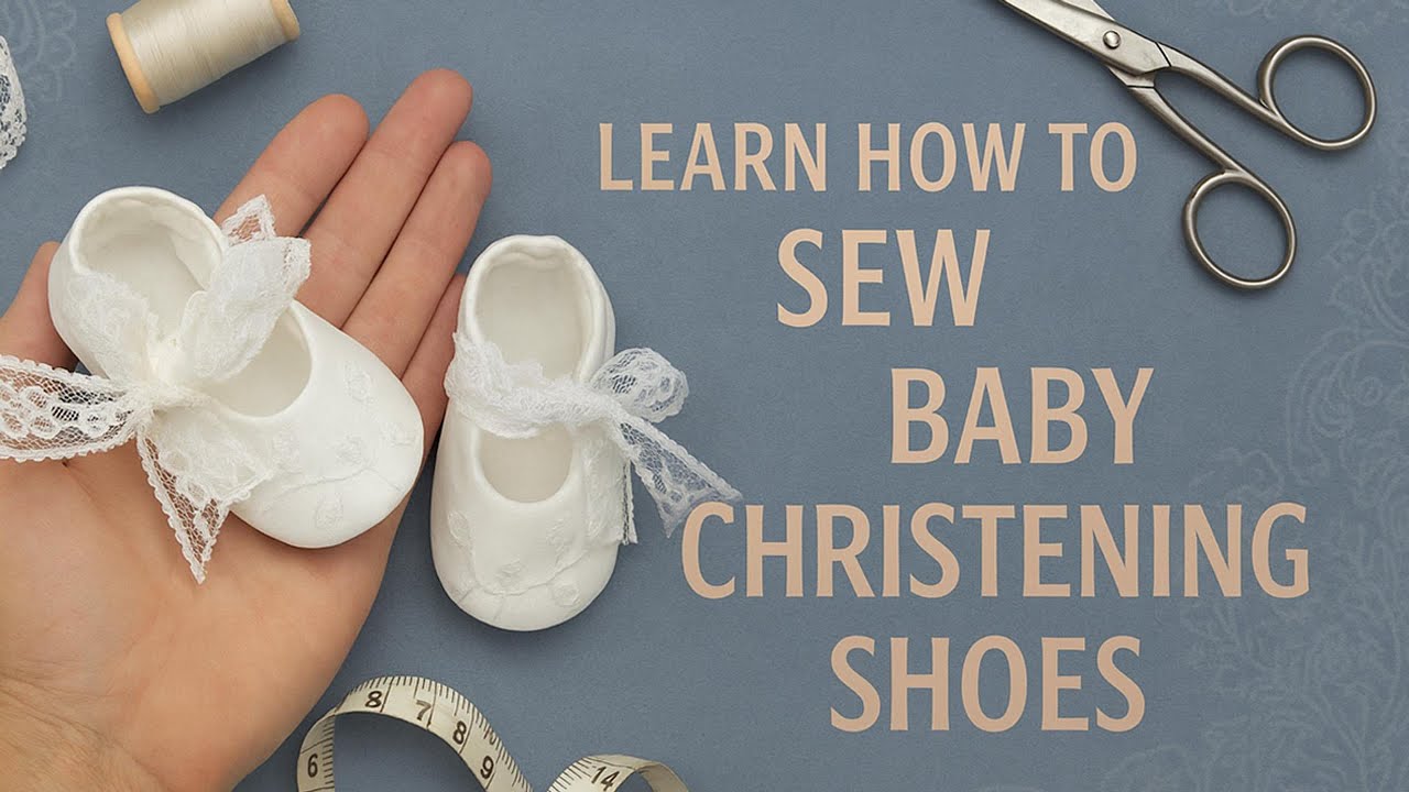 DIY Baby Baptism Shoes | Christening Booties Sewing Tutorial