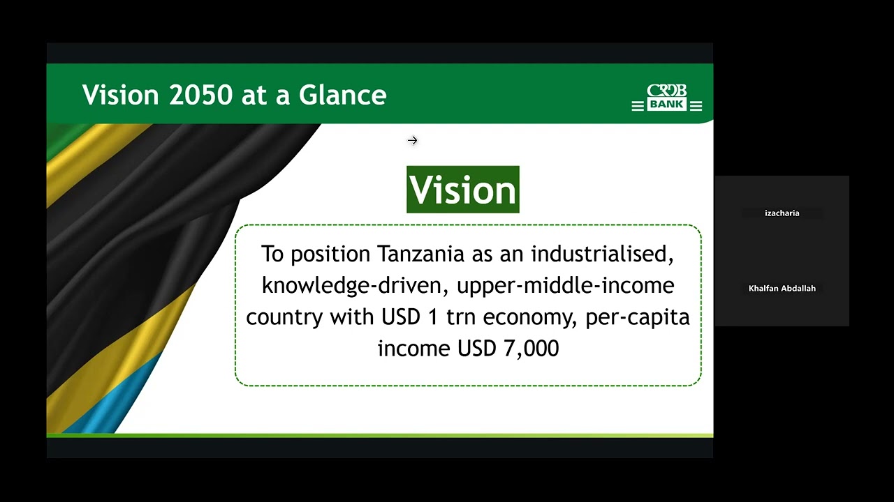 DIRA YA TANZANIA 2050 - VYANZO VYA MTAJI/FEDHA KWA AJILI YA DIRA 2050