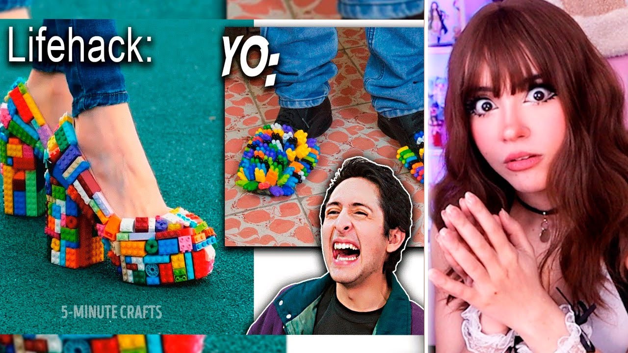 REACCIONANDO A LOS PEORES . . . PEORES LIFEHACKS  🤮💀💀 || ITSMIDNA REACCIONA A JEXS