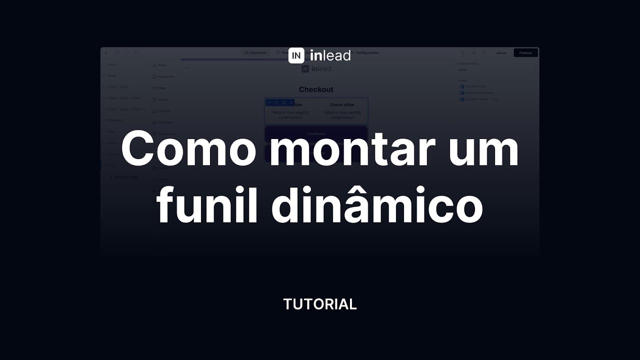Como montar um funil na inlead - Tutorial