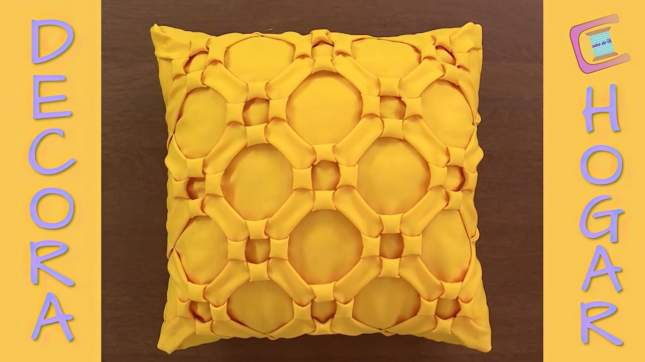 💛💛Coj&iacute;n Drapeado Sussy 💛💛 Smocking Cushion-Cushion Cover-Textile Manipulation-Almofada Capitone