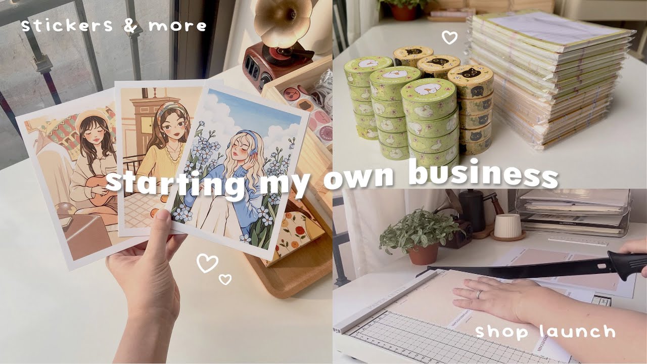 starting my own business 🧸 preparing for shop launch (making stickers and prints + selling on etsy)
