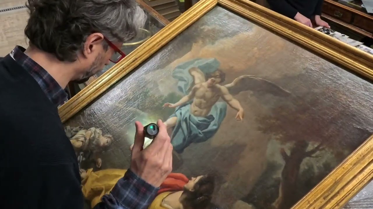 Un bellissimo dipinto della bottega di Francesco De Mura all' Antiquariato Europeo. 