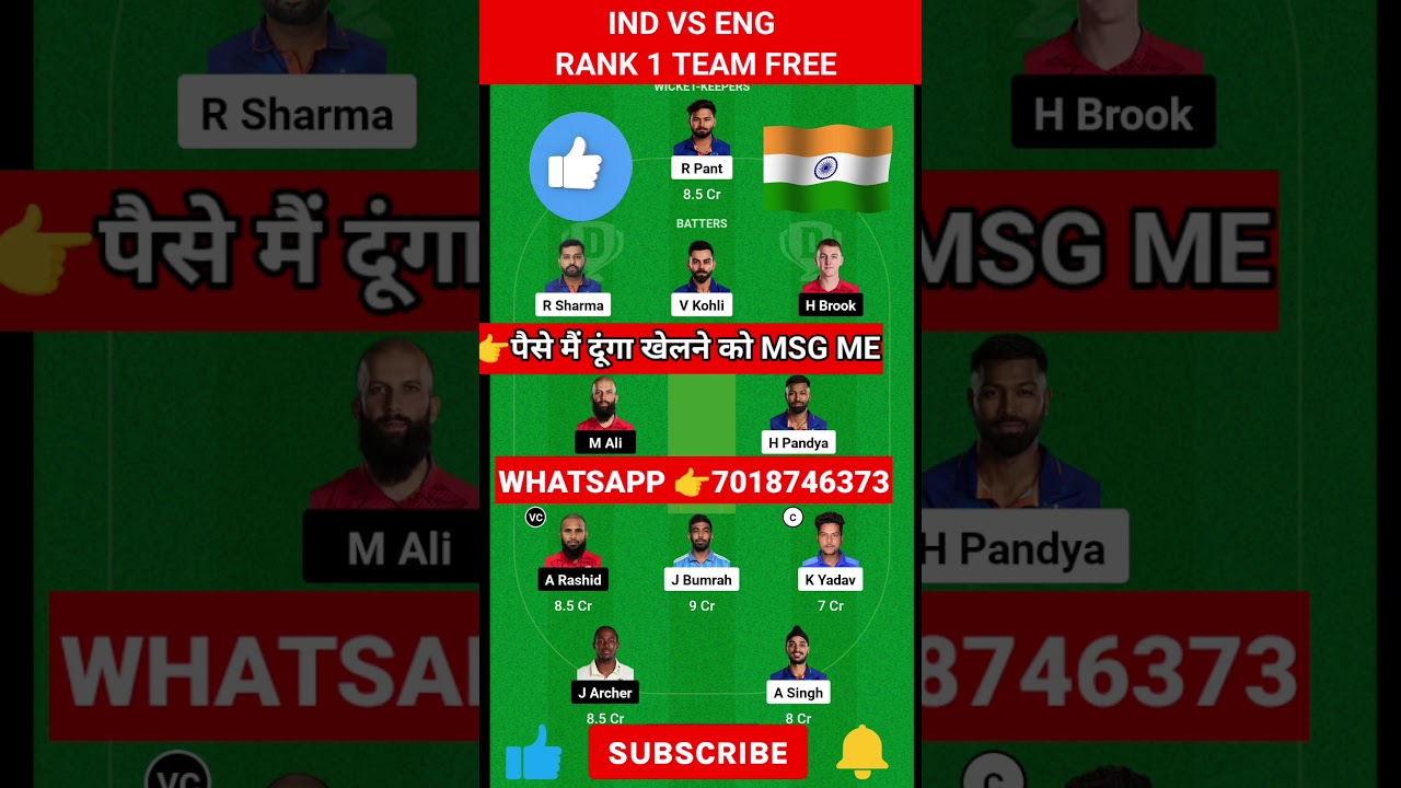 ind vs eng dream11 prediction | india vs england t20 world cup 2024 | dream 11 team of today match