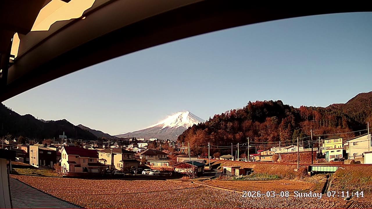 富士山ライブカメラ 山梨県富士吉田市 Yaamanashi Fujiyoshida Live camera.world.cam