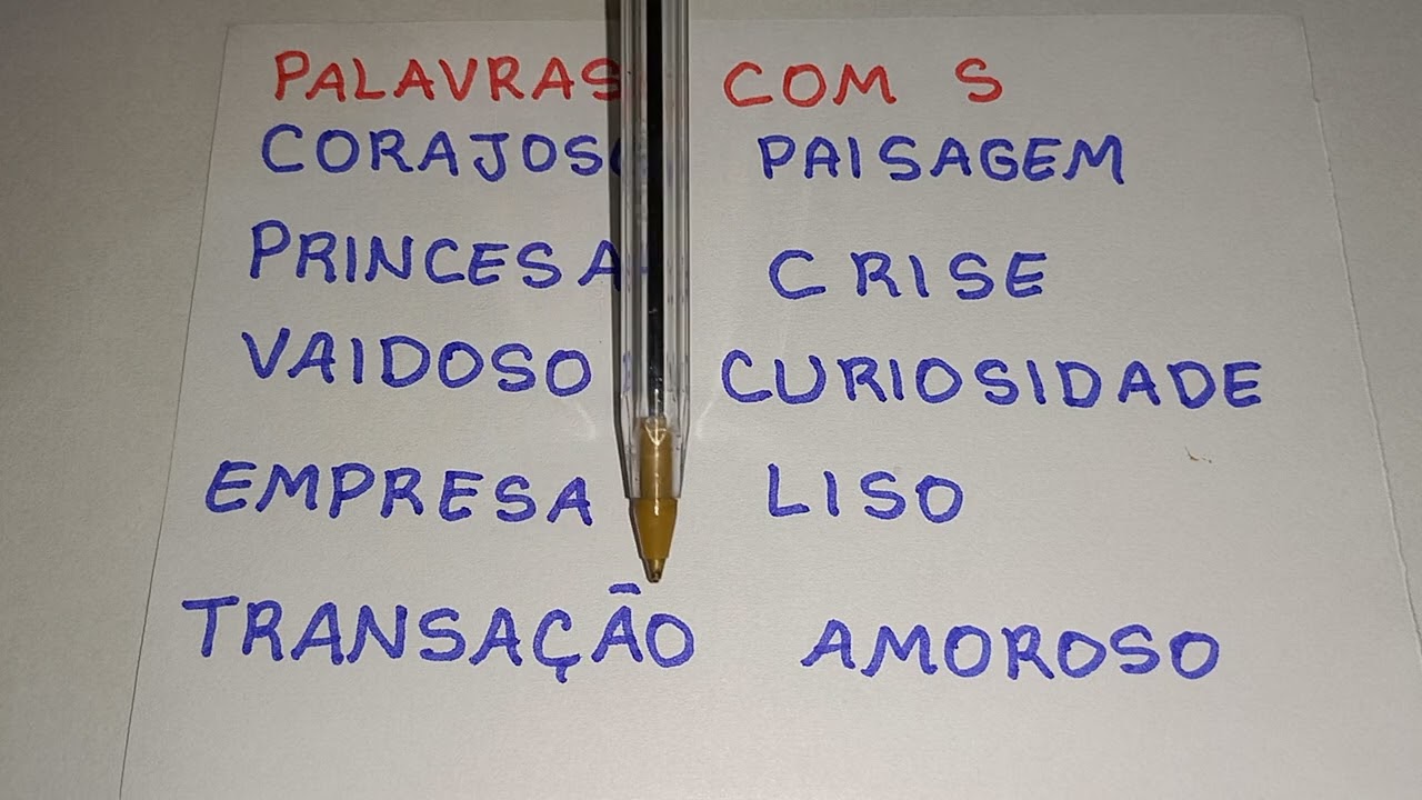 AULA SOBRE PALAVRAS COM S..