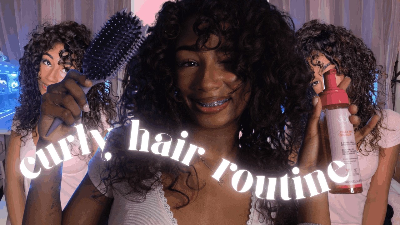 the best curly hair routine for volume + definition! ⋆.𐙚