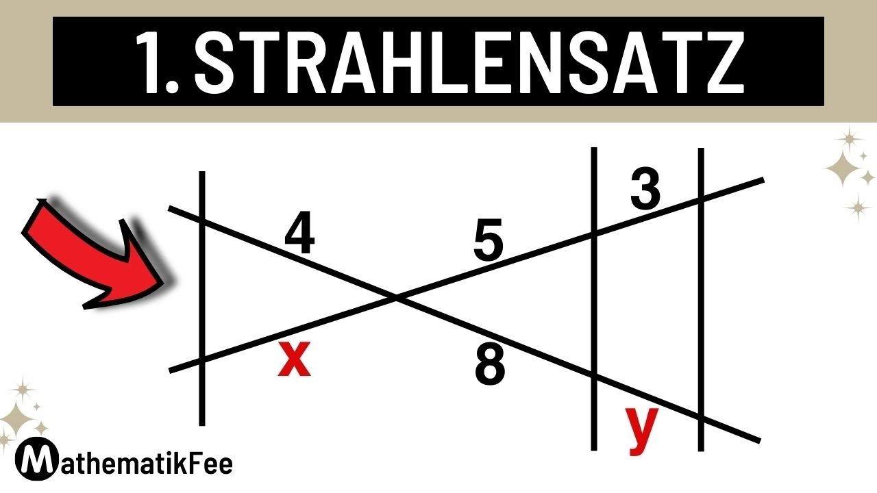 1. STRAHLENSATZ in der X-FIGUR – Unbekannte Strecken berechnen