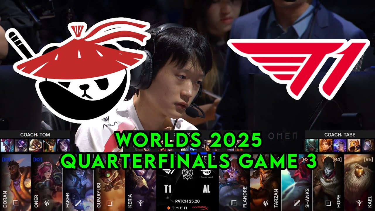 AL vs T1 Game 3 | World Championship 2025 Quarterfinals | Anyone's Legend vs T1 G3
