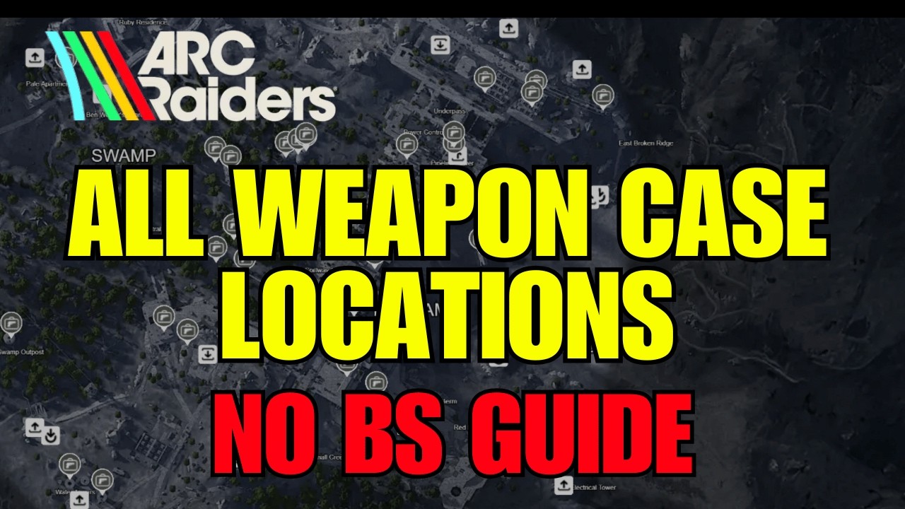 ARC RAIDERS ALL WEAPON CASE LOCATIONS! Dam Battlegrounds and matching farm spawn points🟥🟧🟩🟦