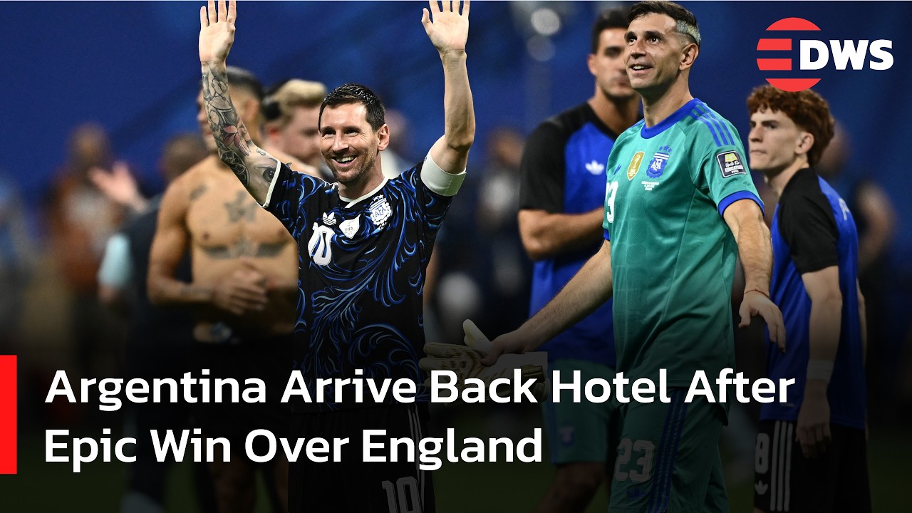 FULL ARRIVAL: Argentina Arrive Back Hotel After Epic Win Over England | FIFA World Cup 2026 | AD15