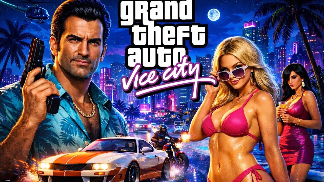 Silent Car Sleep Then Chaos 💥 | 5⭐ Wanted Level | GTA Vice City#foryou#video
