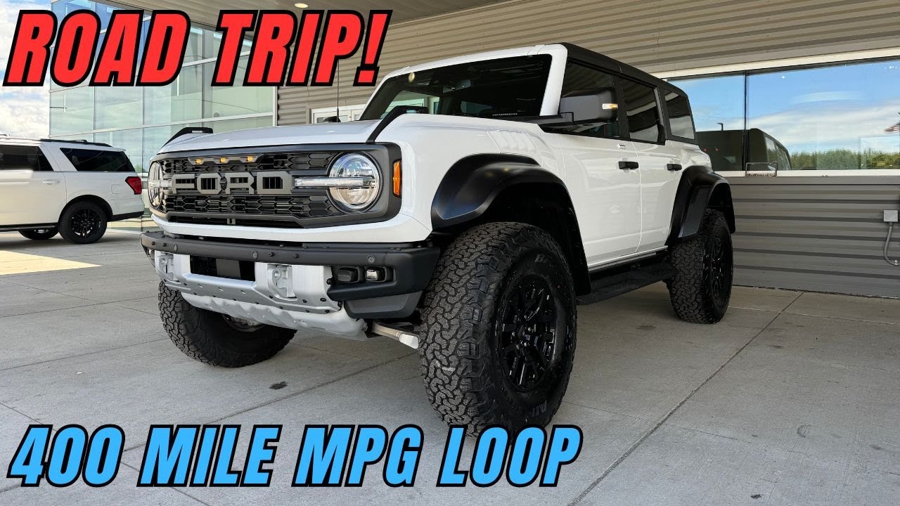 2023 Ford Bronco Raptor Road trip 400 mile MPG loop | First Drive impression vs 2024 F-150 Raptor R