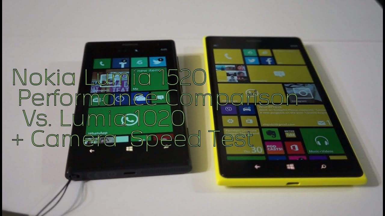 Nokia Lumia 1520  Performance Comparison  Vs. Lumia 1020 + Camera  Speed Test (MyNokiaBlog)