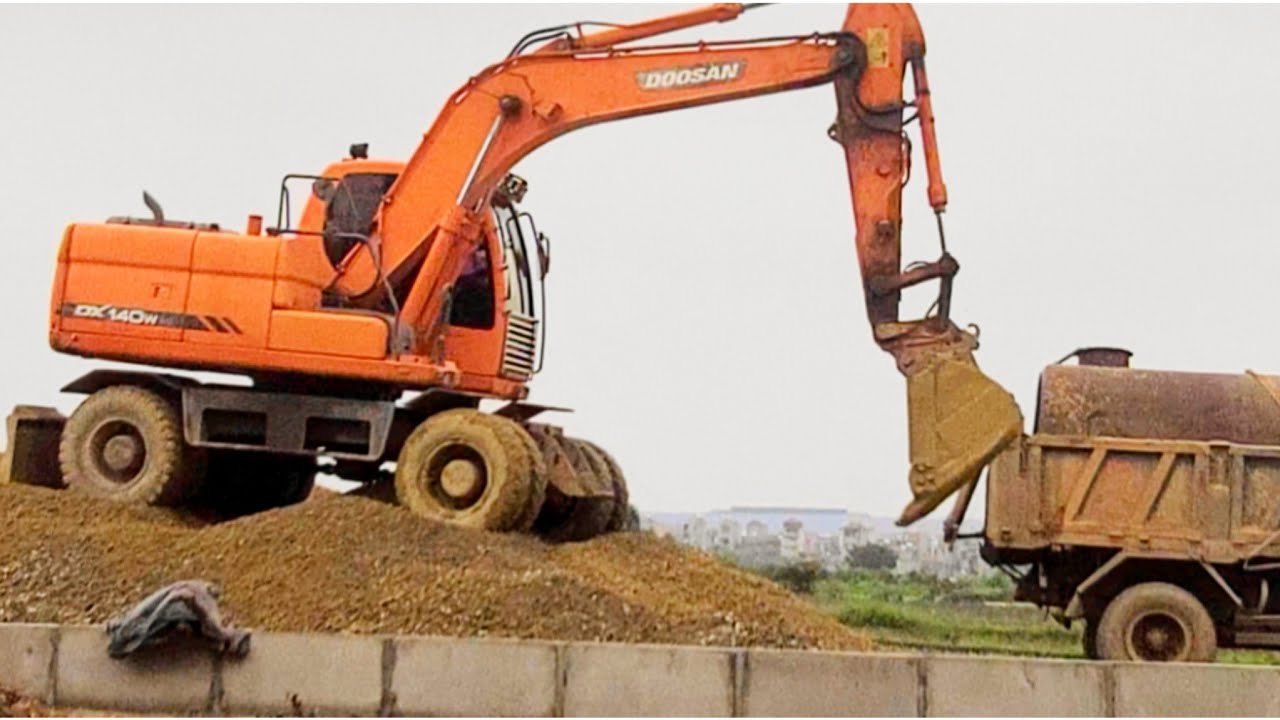 #excavator Tổng Hợp M&aacute;y X&uacute;c DOOSAN, DX 140W, KOBELCO X&uacute;c Đất | Excavator Truck#thợc&ocirc;ngtrường |