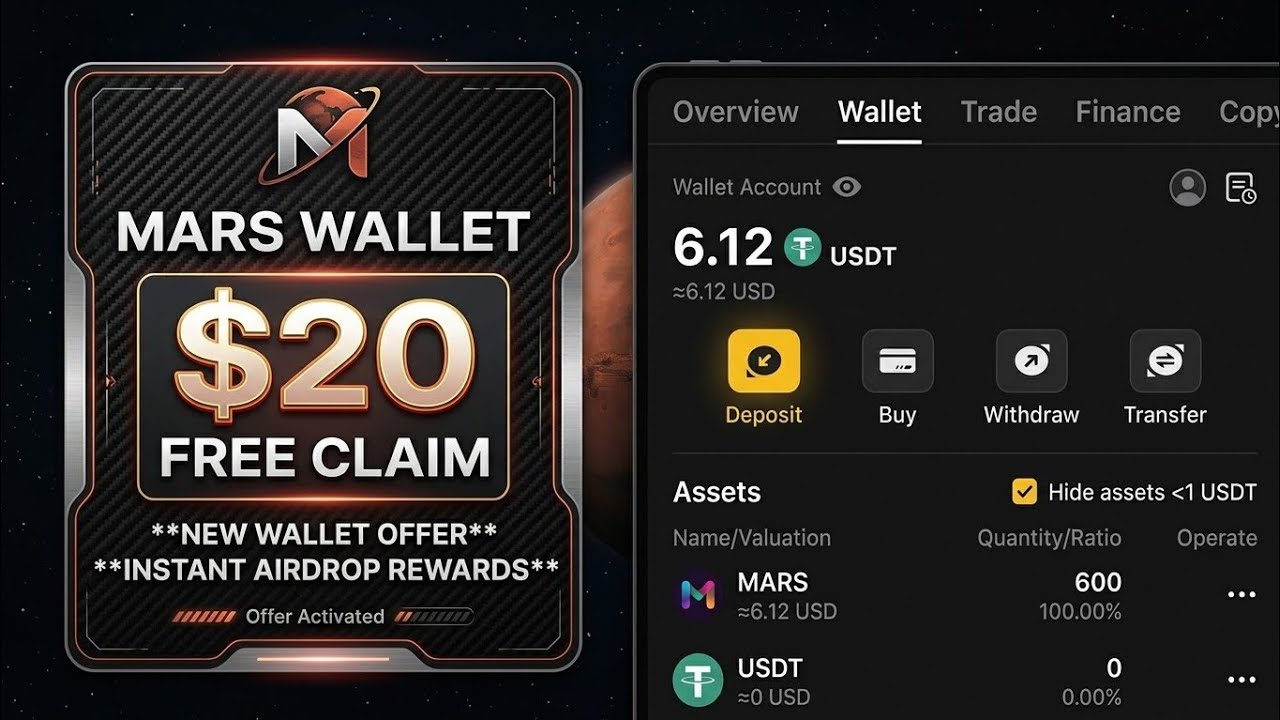 Mars Wallet Free Token Claim | New Wallet Offer Instant Airdrop | Online Income BD