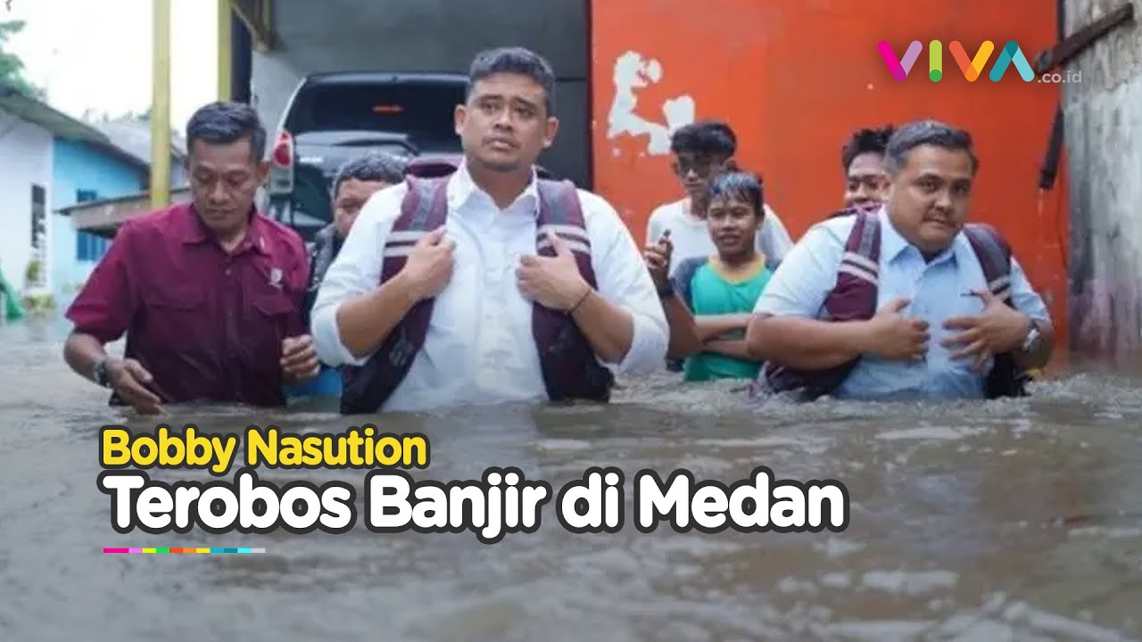RESPECT! Bobby Nasution Terjang Banjir Sepinggang Demi Warga