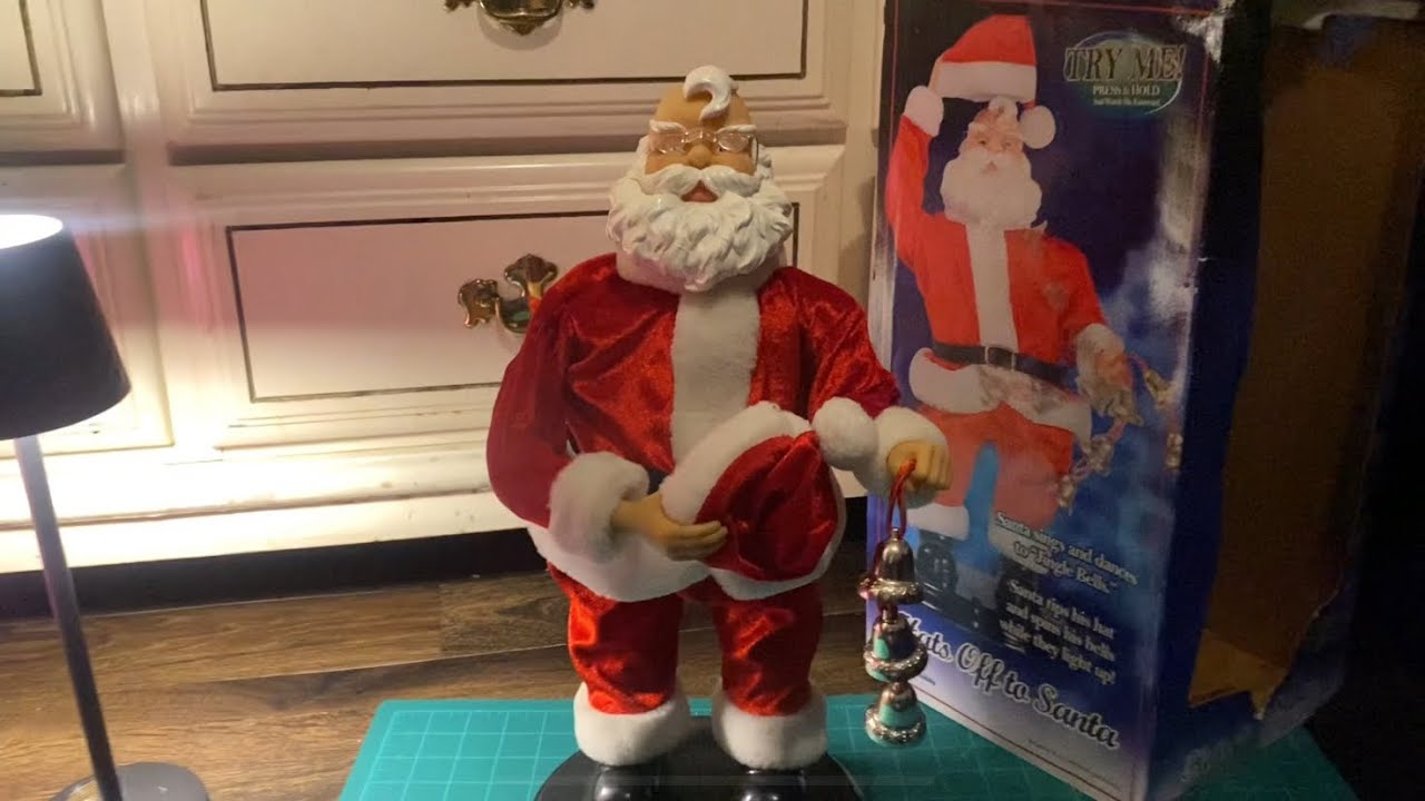 Gemmy Animated Hats Off To Santa REPAIR Video! 