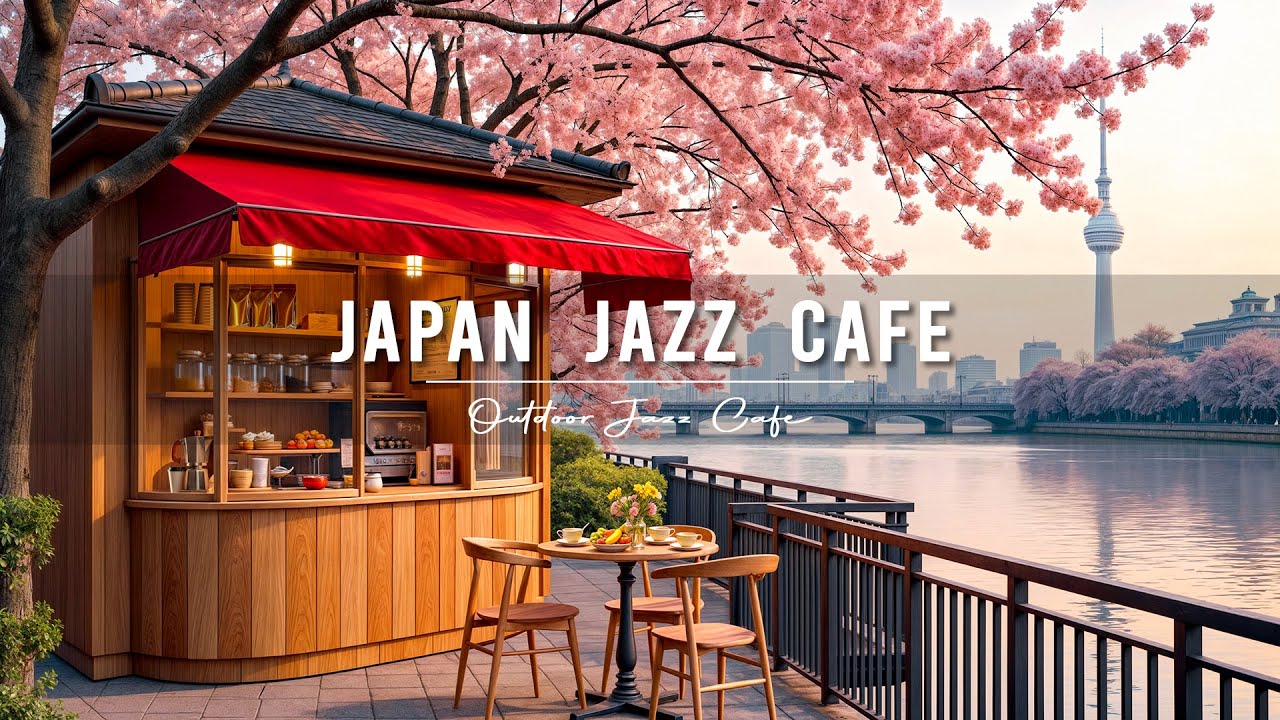 Cherry Blossom Coffee in Japan 🌸 Chill Bossa Nova Jazz by the Riverside for a Calm and Cozy Morning