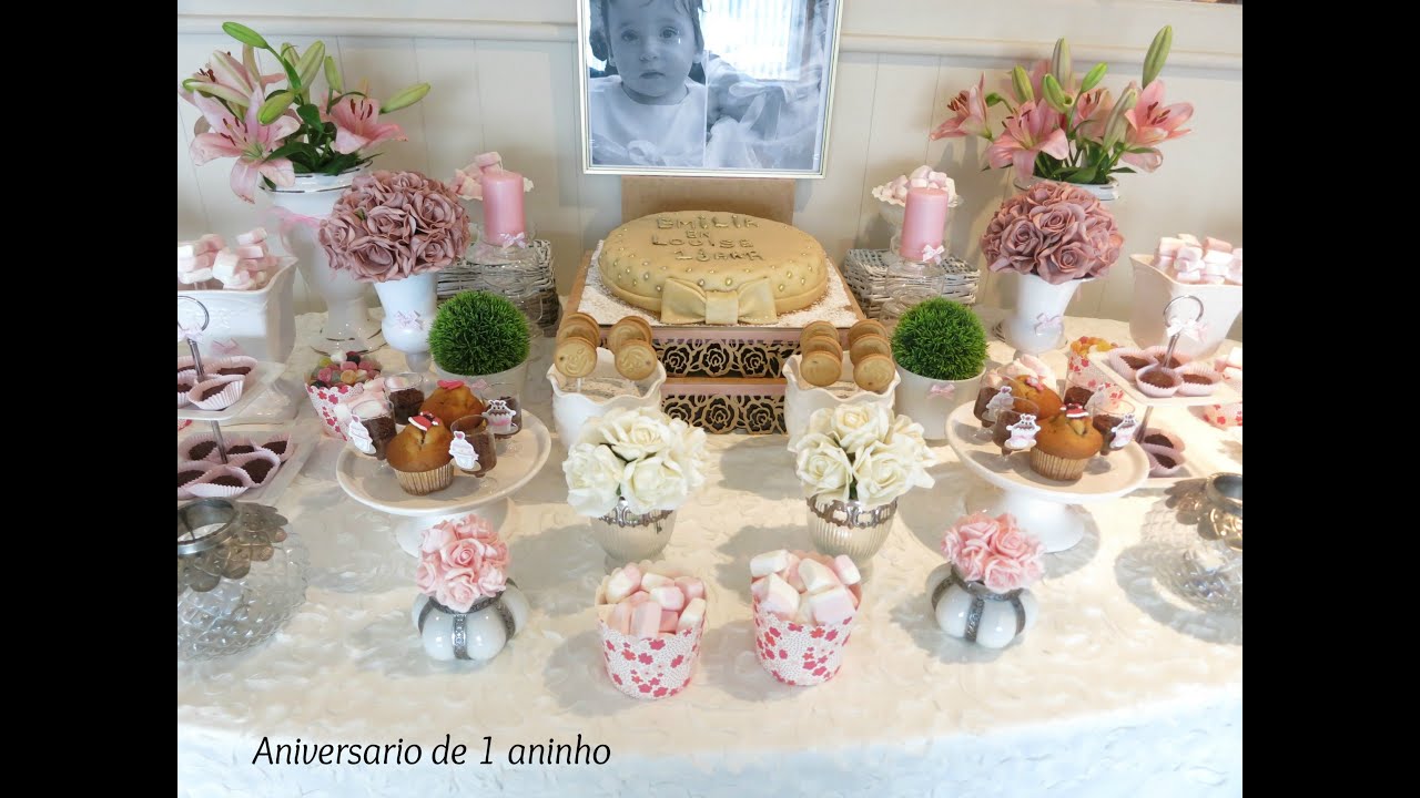 Decorando a mesa de 1 aninho da Emilia e Louise/Party decor/vlog style