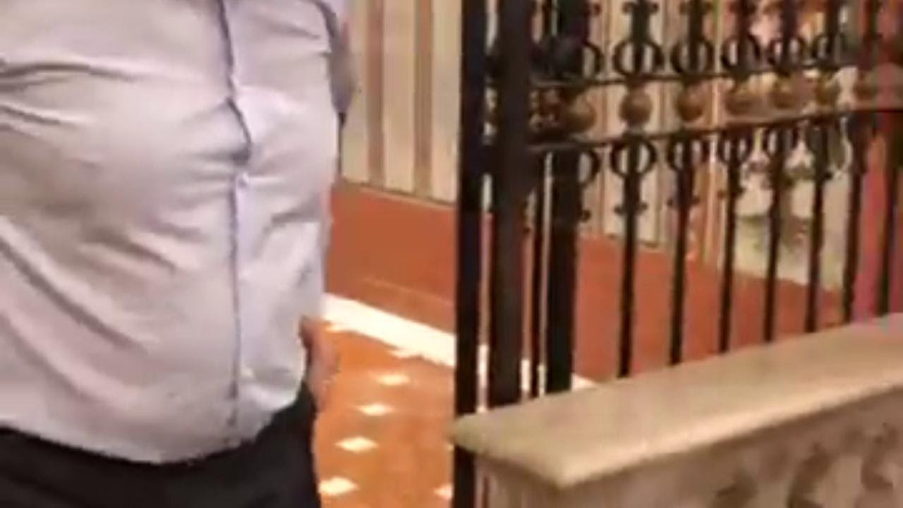 Pavia, Sgarbi esamina l'affresco scoperto alla chiesa del Carmine