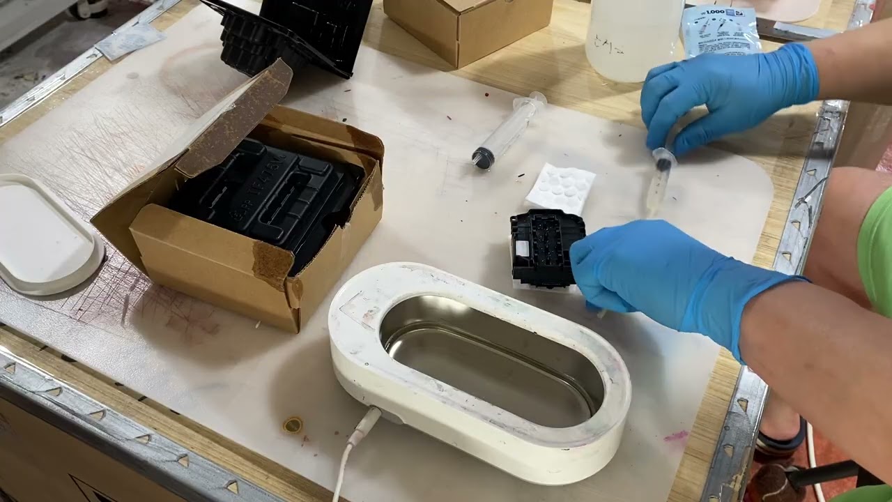 how to #epson i3200 print head deep cleaning solution