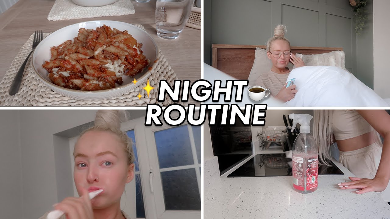 NIGHT ROUTINE in our FIRST HOUSE🏡 + CLEAN WITH ME!