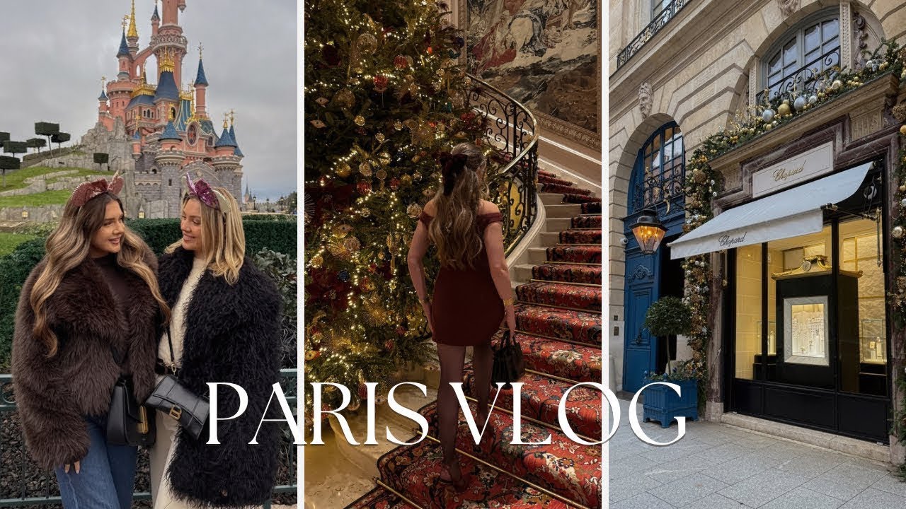 CHRISTMAS IN PARIS  | DISNEYLAND DAY, BEST RESTAURANTS, CITY DECORATIONS & MORE