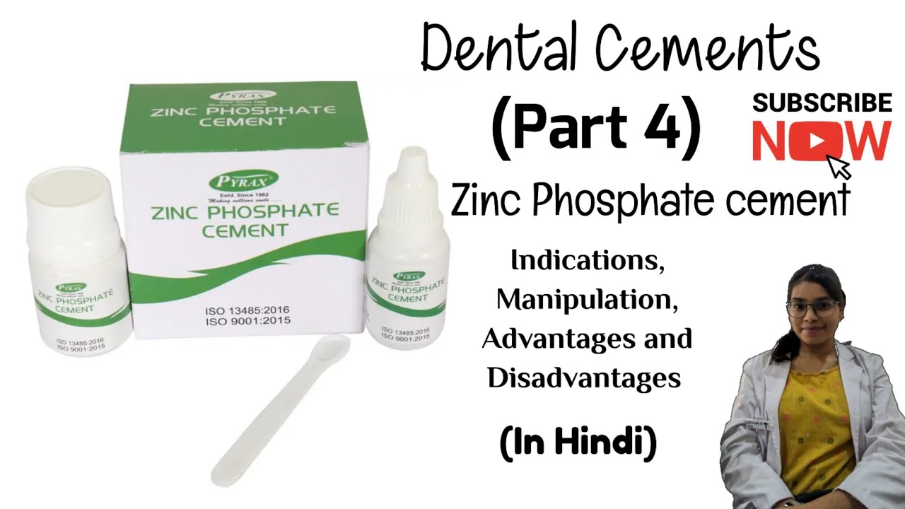 Dental cements in hindi (part 4) | Zinc phosphate cement in hindi