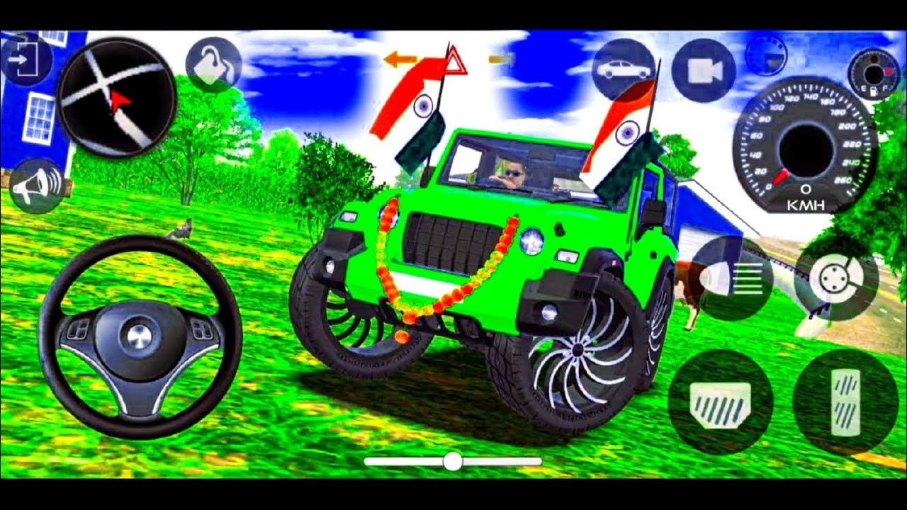 Modified Mahindra Thar😈Games:Indian Green Thar (Gadi Wala Games) Car Game Android Game - 