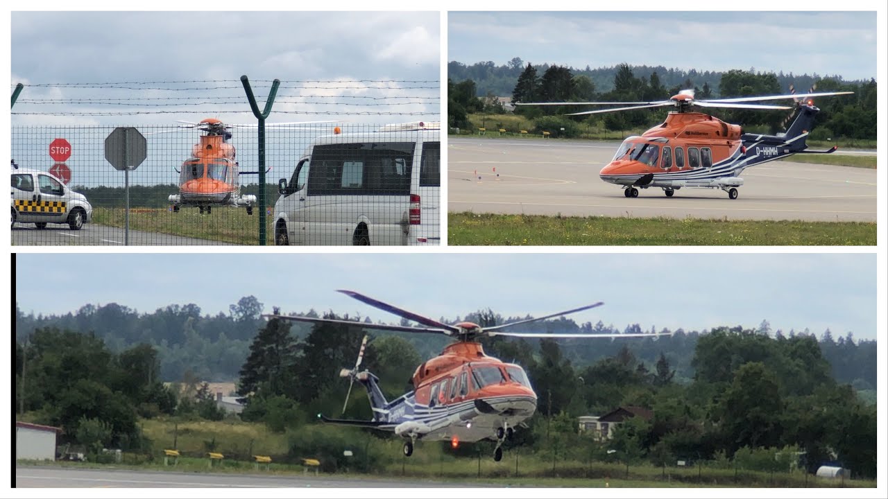 AW139 HeliService - landing at EPGD Gdańsk Airport