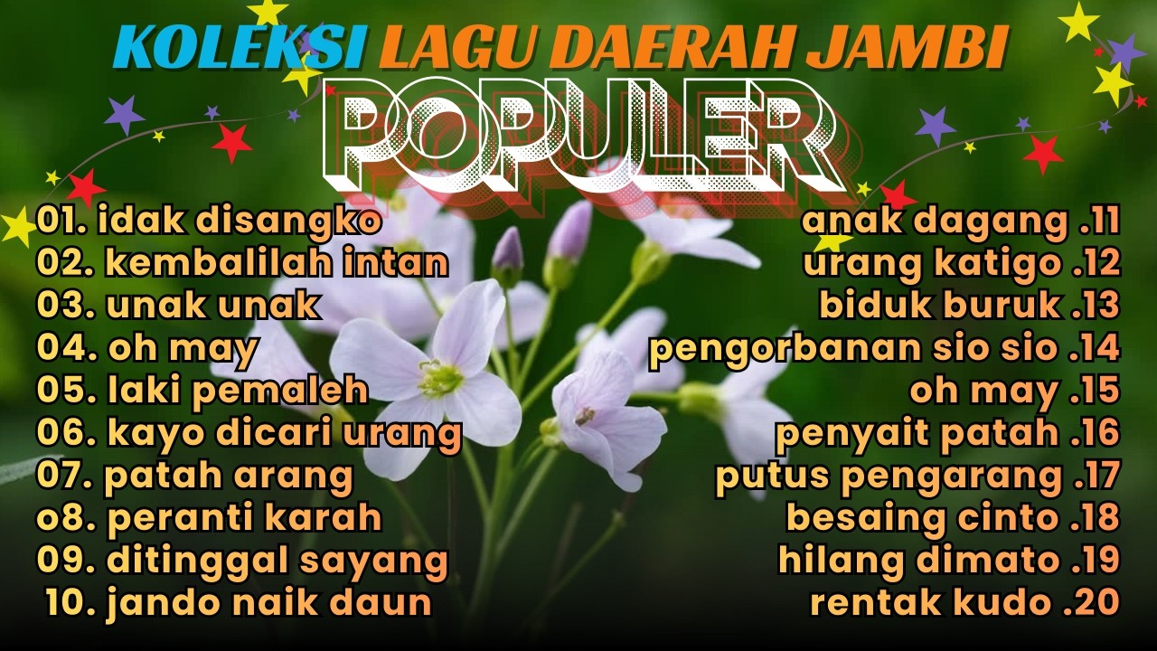 Koleksi lagu daerah jambi populer