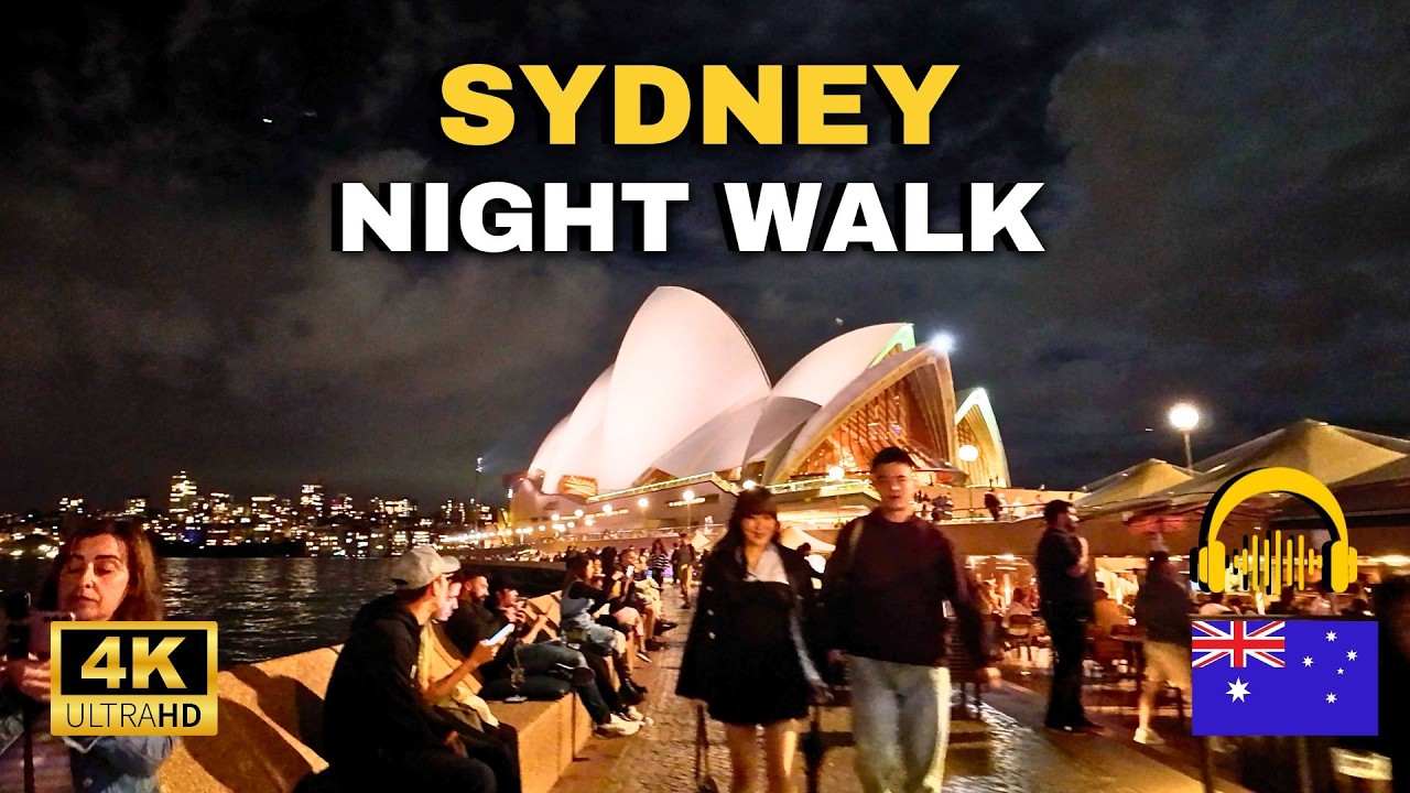 Evening Walk in Sydney 4K | Circular Quay to The Rocks via Opera House