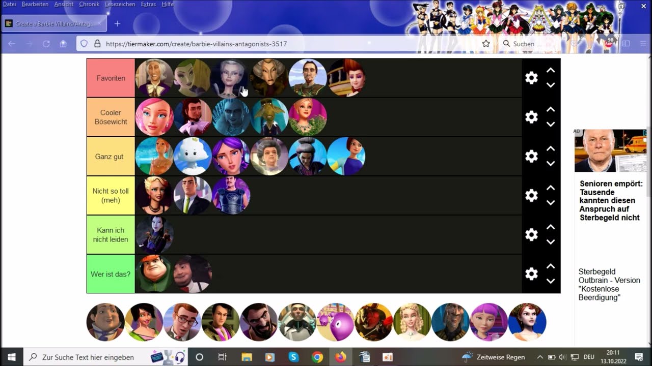 Barbie Bösewichte Tier List