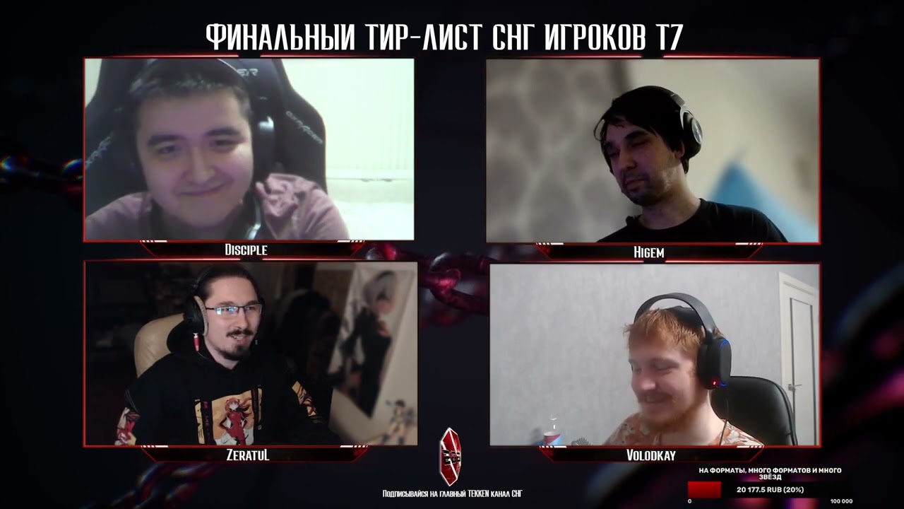Финальный тирлист СНГ игроков Tekken 7. @higem @disscciple @volodkay @zera
