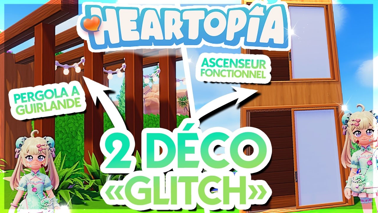➤Réalisé un ASCENSEUR FONCTIONNEL & une PERGOLA sur HEARTOPIA | Astuces déco #01