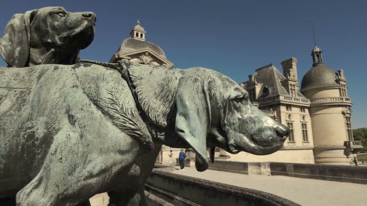 AUGUSTE-NICOLAS CAÏN, DEUX GROUPES MONUMENTAUX EN BRONZE, SOCLES EN PIERRE D'ORIGINE 1893