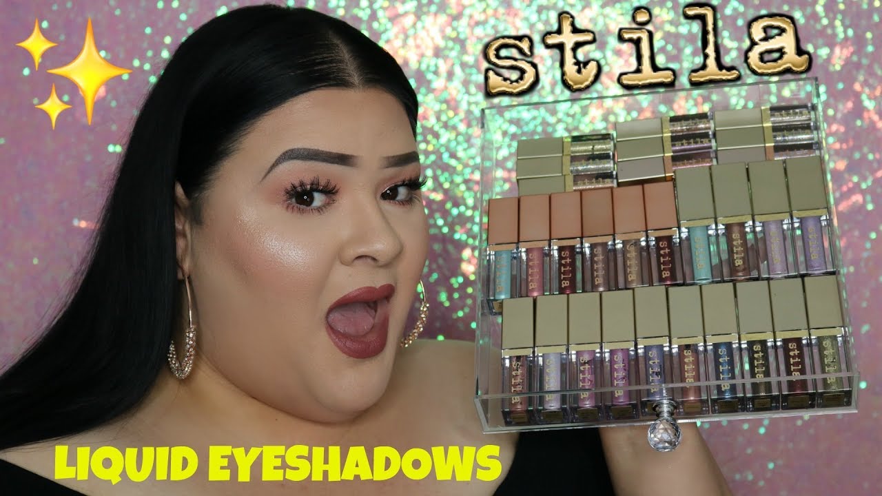 STILA GLITTER & GLOW LIQUID EYESHADOWS| WOW!  ♥ Swatches + Demo + Review
