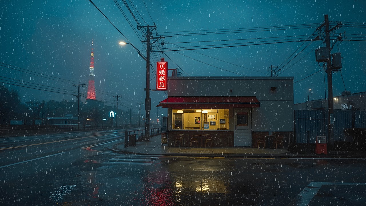 Rainy Tokyo Night in the 90s 🌧️ Gentle Lofi Beats for Study & Deep Sleep