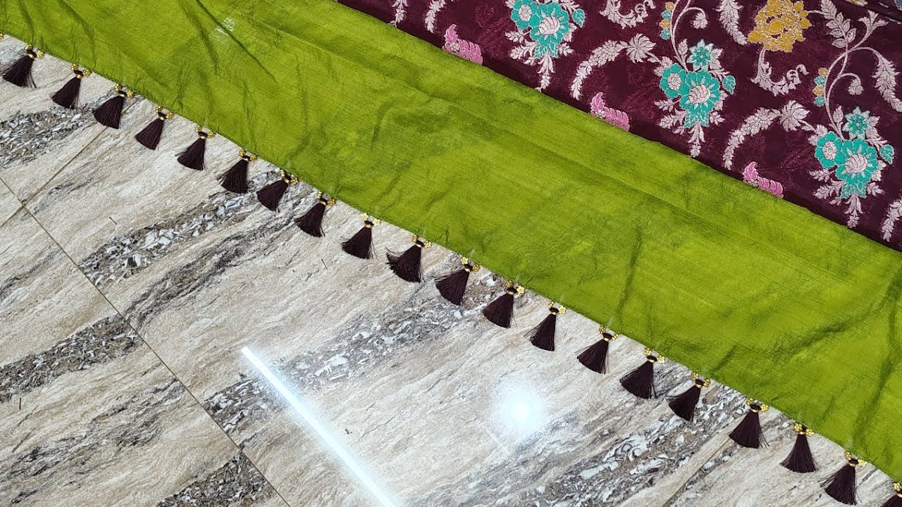 👉 simple saree kuchhu design ✨#sareetassels#trending 